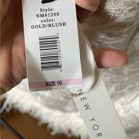 Vintage Nicole Miller brocade and feather Dress size 10 m - Picture 5 of 8